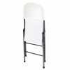 Premium Resin Folding Chairs; 4-Pack; White