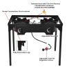 Double Burner Gas Propane Cooker Outdoor Camping Picnic Stove Stand BBQ Grill