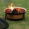 Wood Burning Copper Fire Pit; 30-inch diameter and 22-inch Height