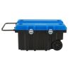 50 Gallon Rolling Tool Chest with Work Top for Garage; Black Base/Blue Lid