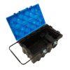 50 Gallon Rolling Tool Chest with Work Top for Garage; Black Base/Blue Lid