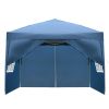 3 x 3m Two Doors & Two Windows Practical Waterproof Right-Angle Folding Tent Blue