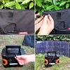 100W 18V Portable Solar Panel; Foldable Solar Charger with 5V USB 18V DC Output Compatible with Portable Generator; Smartphones; Tablets and More