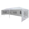 10'x30' Wedding Party Tent Outdoor Canopy Tent with 8 Side Walls White