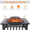 Outdoor fire pit; high quality hexagonal steel fire pit with flame retardant cover