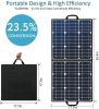 50W 18V Portable Solar Panel; Foldable Solar Charger with 5V USB 18V DC Output Compatible with Portable Generator; Smartphones; Tablets and More