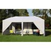 20' x 10' Straight Leg (200 SF Coverage); White; Outdoor Easy Pop-Up Canopy