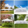 10'x30' Wedding Party Tent Outdoor Canopy Tent with 8 Side Walls White
