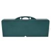 Foldable Camping Table Set with 4 Stools Aluminum Extra Light Green