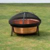 Wood Burning Copper Fire Pit; 30-inch diameter and 22-inch Height