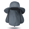 Fishing Hat/Boonie Hat; Detachable UV Sun Screen Wide Brim Hat With Face Cover &amp; Neck Flap