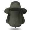 Fishing Hat/Boonie Hat; Detachable UV Sun Screen Wide Brim Hat With Face Cover & Neck Flap