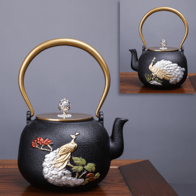 Japanese -Style Creative Literary And Art Hand-Made Boiled Teapot Happy Iron Teapot (Color: Style A)
